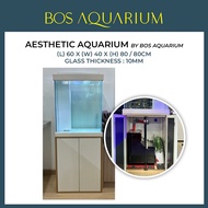 BOS Aquarium Signature Aquarium With Sump Tank Cabinet (L) 60 x (W) 40 x (H) 80 / 80cm Complete Full