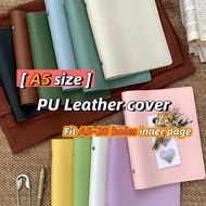 A5 Size PU Leather 20 Rings Loose Leaf Notebook Cover Metal Ring Binder Planner Cover