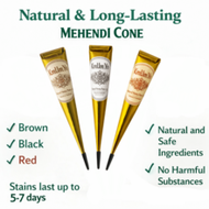1/3pcs Henna Cone, Brown/Black/Red Henna Temporary Tattoo, Temporary Tattoo, Henna Tattoo Semi-Perma
