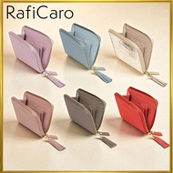 [RafiCaro] Women's Mini Wallet Large Capacity Compact Lightweight with Card Slots Coin Pouch L-Zippe
