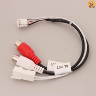 [CO] 8P RCA RR RL Audio Output MaleFemale Plug Cable Android Car Radio Multimedia Universal TS10 TS1