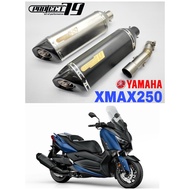 YAMAHA XMAX250 Exhaust Slip On Piping Stainless Steel Project79 Muffler Project 79 QPM06SV/BK Ekzos 