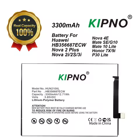 KIPNO SmartPhone Battery HB356687ECW For Huawei Nova 2Plus 2i 2S 3i 4e Huawei P30 Lite Mate SE G10 M