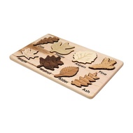 🚓New Product Leaf puzzle Leaf Puzzle Montessori Puzzle Wooden Puzzle Stem Toy