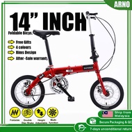 ARNO-folding bicycle 14 inch adult children's bicycle trunk portable variable speed bicycle/basikal/basikal lipat