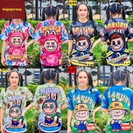 LABUBU T Shirt Baju Jersey New Trend Airport Model Day Children's and Adult Shirts: Microfiber Thail
