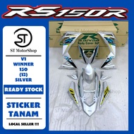 HONDA RS-150R RS150R V1 WINNER 150 (13) SILVER COVER SET (STICKER TANAM) RAPIDO NEW ACCESSORY AKSESORI