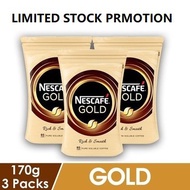 Nescafe Gold coffee refill 170g (Can bancuh 85cup of coffee) coffee refill pack (Nescafe Mug /Golden Spoon) Gold coffee