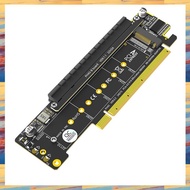 (ZWNA) Dual NVMe PCIe Adapter PCIe 4.0 X16 to Dual NVMe & 1x More PCIe X16 (X8 Signal) Adapter for M