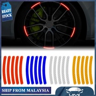 20 Pcs Car Tyre Rim Wheel Reflective Sticker Sport Rim Decoration Accessories Pelekat Reflektif Roda