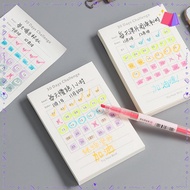 Self-Adhesive Habit Tracker Notepad Motivational 30 Days Challenge Tracker Colorful Smooth Monthly G