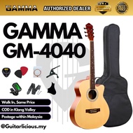 GAMMA ( GM-4040 ) 40inch Dreadnought Acoustic Guitar with Cutaway  - GM4040 / GM 4040 / GM-40-40 )