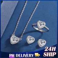 simulated diamond heart pendant necklace luxury pt950 collarbone chain Luxury Heart Pendant Necklace