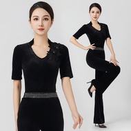 D0801 Latin Dance Clothes Practice Clothes Female Modern Dance Spring Summer Dance Tops Friendship D