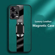 Magnetic Ring Phone Case For Redmi Note 12 Turbo Note12 Pro Plus Luxury Leather Cover For Xiaomi Redmi Note 12Pro ProPlus Bumper