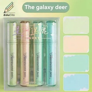 EduElite Kawaii 4 Color Marker Set Ice Glitter Powder Highlighter INS Macaron Series Student Learnin