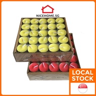 100 pcs Tea Light Candle - Red/Yellow/White - Size: Small 1 hour / Big 4 hour (Decoration or Praying
