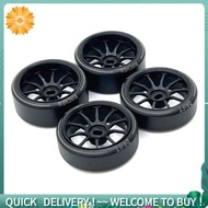 4Pcs Hard Plastic Drift Tire Tyre Metal Wheel Rim for  284131 K969 K989 P929 Mini-Z 1/28 RC Car Upgr