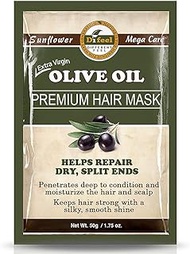 Difeel Premium Hair Mask - Olive Oil, For Dry Hair, Conditions &amp; Moisturizes Hair &amp; Scalp, Treats Split Ends, For Strong &amp; Healthy Hair, Leaves Hair Silky, Smooth &amp; Shiny 1.75 oz.