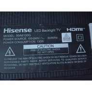 Spare part for HISENSE 50A6100G LED TV - READY STOCK