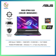 Asus Gaming Laptop ROG Strix G15 G513R-MHQ368W 15.6'' WQHD 165Hz ( Ryzen 7 6800H, 16GB, 512GB SSD, RTX3060 6GB, W11 )