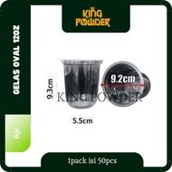12 oz Oval Clear Plastic Cup | 14 oz Oval Glass | 16 oz Oval Cup contains 50 pieces | Coffee Cup Tea
