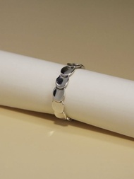 閃亮鱗片開口戒指 | 閃耀鱗片開口指環 | 情侶對戒 | 925純銀 |