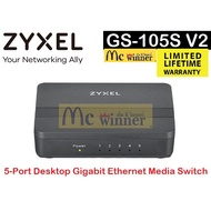 ถูกที่สุด!!! SWITCH (สวิตซ์) ZYXEL 5 PORTS GS-105S V2 GIGABIT PORT - รับประกันตลอดการใช้งาน ##ที่ชาร์จ อุปกรณ์คอม ไร้สาย หูฟัง เคส Airpodss ลำโพง Wireless Bluetooth คอมพิวเตอร์ USB ปลั๊ก เมาท์ HDMI สายคอมพิวเตอร์