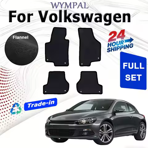 ECOAUTO Velour rugs set For Volkswagen Scirocco 2008–2017 R-line GTS Car-Specific Mats Floor Mats "