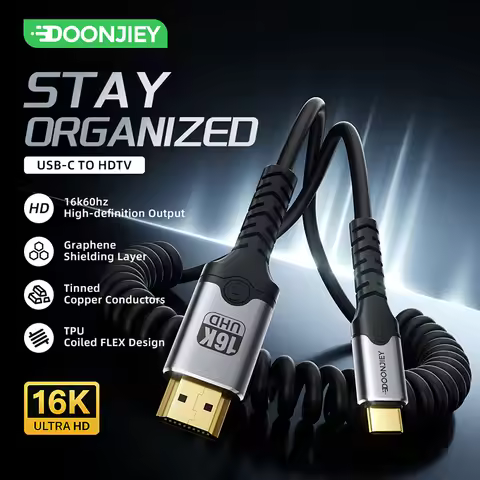 DOONJIEY HDMI 2.2 Cable 16K@60Hz 96Gbps Ultra High Speed HDMI-Compatible Cable 96Gbps Dolby Vision H