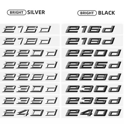 ABS Car Rear Trunk Letters Logo Badge Emblem Sticker For BMW 2 Series 216d 218d 220d 225d 228d 230d 