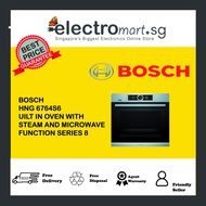 BOSCH 67L BUILT IN OVEN WITH STEAM AND MICROWAVE FUNCTION SERIES 8 HNG 6764S6 (STAINLESS STEEL) - EXCLUDE INSTALLATION