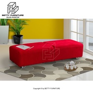 BETTY FURNITURE Santorini Bench Ottoman / Bench Stool / Fabric Stool Upholstery (Black)