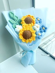 （多款現貨) 針織花 鉤織 手工 手織 卡通 Winnie the Pooh小熊維尼 7彩b b花 pokemon 比卡超 皮卡丘 pikachu寵 物小精靈 卡比獸 獅子太陽花 玫瑰花 向日葵 薔薇