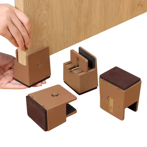 4PCS Adjustable Chair Feet Riser Screw Clamp 2 4 Inch Height Heavy Duty Sofa Tables Bed Furniture Ri