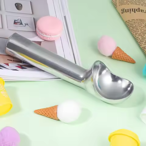 Ice Cream Scoop, Ice Cream Dipper, Nonstick Anti-Freeze Metal Ice Cream Scoop, Heavy Duty One-Piece 