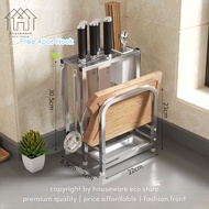 Stainless Steel Knife Holder Kitchen Tool Storage chopsticks Knife Rack without drilling Utensil hol