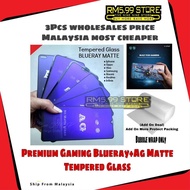 (3Pcs GAME AG Blueray+Matte)Oppo A18 A38 A98 A76 A16k A31/A5s/A3s/A1k/A37/F1s/A71/A71k/R15 Pro/F5/R1