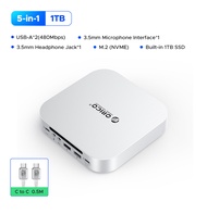ORICO minimate M4 Dock Hub USB mở rộng cho mini M4 và M4 Pro 2024 với M.2 NVMe SSD bao vây USB C/C