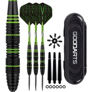 GOODARTS 3 Pieces 23g Steel Tip Dart Set Professional Dart with Plastic Dart Box