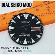 Promo Dial Seiko Mod Diver Scuba Monster Black Dial. Limited