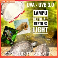 Reptile bulb / lampu reptilia UVA + UVB 3.0/ Bulb Holder