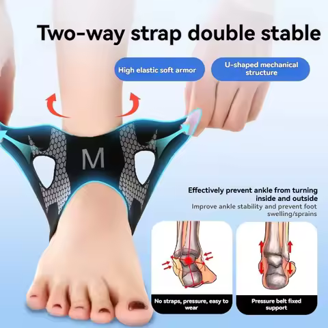 1PC Ankle Brace Adjustable Compression Ankle Support Elastic Ankle Guard Pain Relief Strap Basketbal