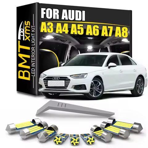 BMTxms Canbus LED Interior Light Kit For Audi A3 S3 RS3 8L 8V 8P A4 B5 B6 B7 B8 A5 S5 8TA 8T3 A6 C5 