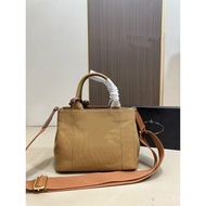 1BD678 Spring Summer New Style Linen Tote Beach Bag Vacation Leisure Style Portable Crossbody p Fema