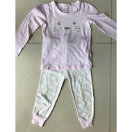 Sleepsuit / Children's Sleepwear / Baby Pajamas / Girls NEXT UK ORI Pink Cat