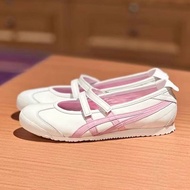 Original Tiger shoes MEXICO 66 White and pink TGRS series ballet-style womens shoes Velcro comfortab