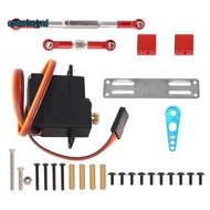 17G Metal Gear Servo and Steering Link Rod Servo Mount Set for  C14 C24 1/16 RC Car Upgrade Parts Ac