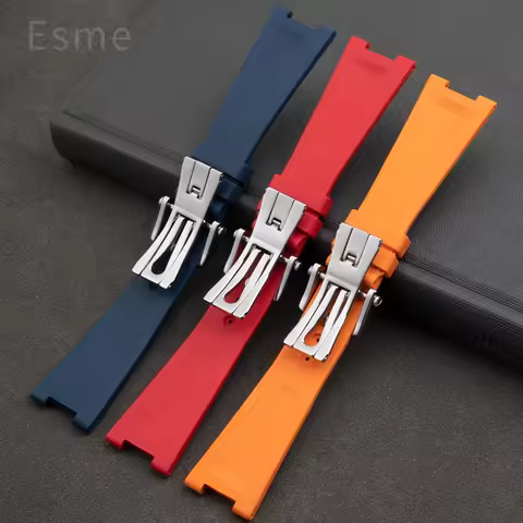 For Patek Philippe Fluororubber Watchbands Nautilus Series 5711/5712/5726/5980 Original Watch Strap 
