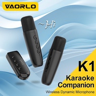 VAORLO Karaoke Companion Bluetooth 5.3 Wireless Dynamic Handheld Microphone DSP Mixer System Build in 6 Sound  Effects For Party